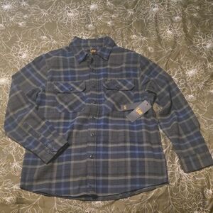 Lee Navy and Charcoal Plaid Shirt